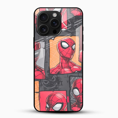 Spider Hero Comic Glass Mobile Cover