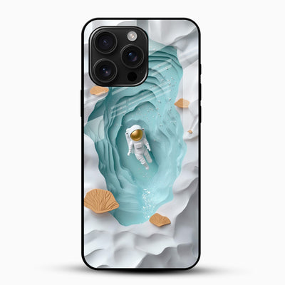 Astronaut Lagoon Glass Mobile Cover – Minimal Space