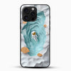 Astronaut Lagoon Glass Mobile Cover front angle view with minimalist space artwork for iPhone