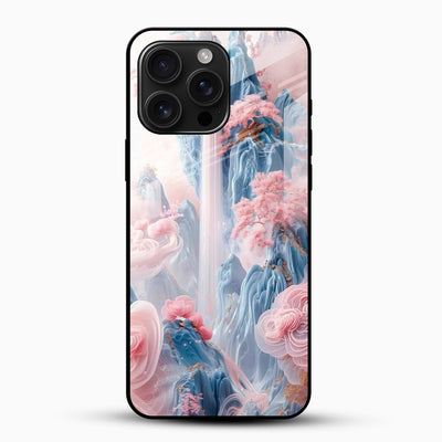 Celestial Blossom Falls Glass Mobile Cover