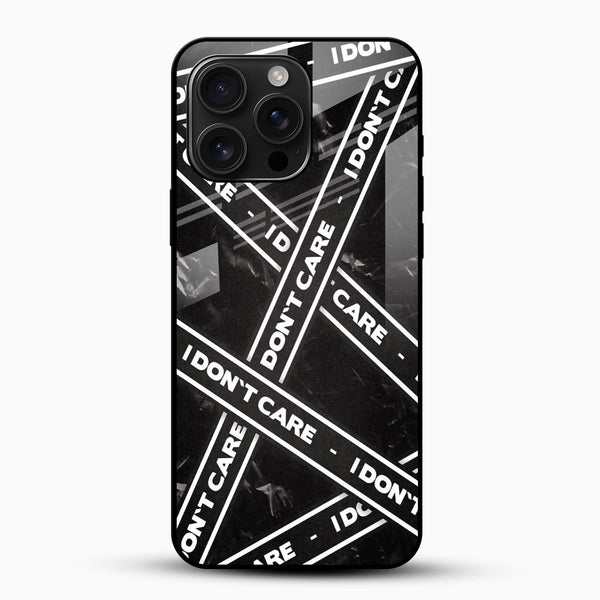 I Don't Care Glass Mobile Case - Cover Stall