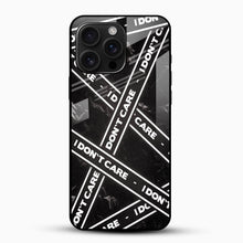 I Don't Care Glass Mobile Case