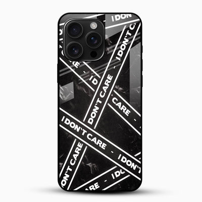 I Don't Care Glass Mobile Case