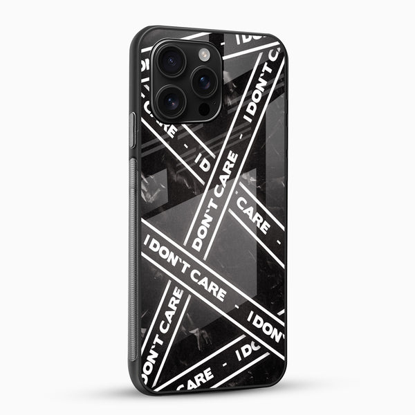 I Don't Care Glass Mobile Case - Cover Stall