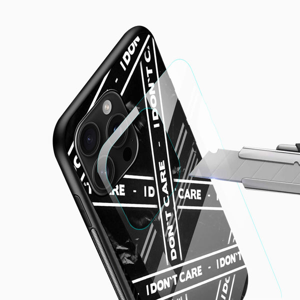 I Don't Care Glass Mobile Case - Cover Stall