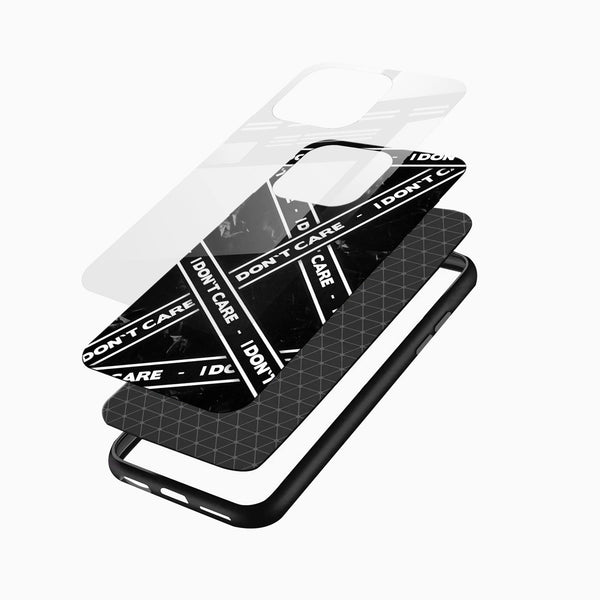 I Don't Care Glass Mobile Case - Cover Stall