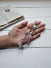 Iridescent Crystal & Pearl Beaded Phone Charm – Luxury Aesthetic Wrist Strap - Cover Stall