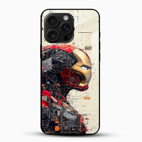 Iron Man Superhero Glass Case - Cover Stall