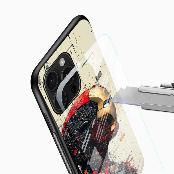 Iron Man Superhero Glass Case - Cover Stall