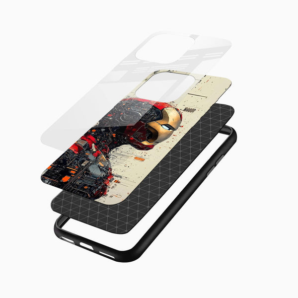 Iron Man Superhero Glass Case - Cover Stall