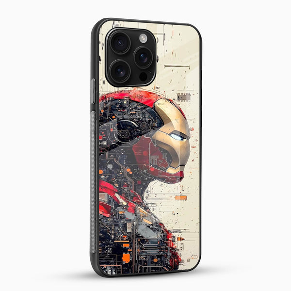 Iron Man Superhero Glass Case - Cover Stall