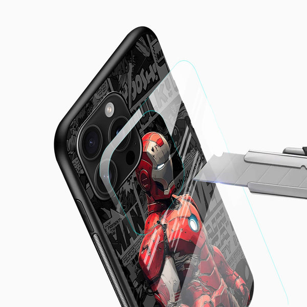 Ironman Superhero Glass Case – Premium Marvel Design - Cover Stall
