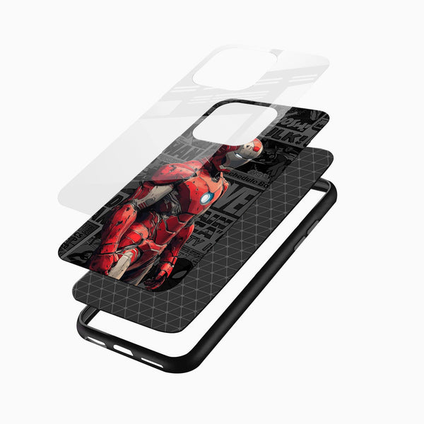 Ironman Superhero Glass Case – Premium Marvel Design - Cover Stall