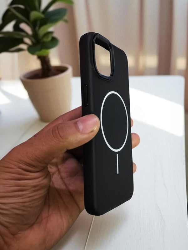 Matte Black - Leather MagSafe Phone Case - Cover Stall