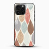 Earthy Leaf Pattern Glass Mobile Case – Minimal Nature Aesthetic - Cover Stall
