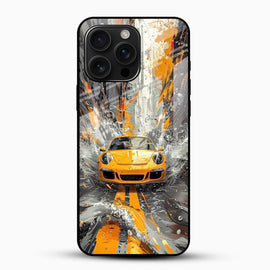 Lemon Porsche Car Glass Case