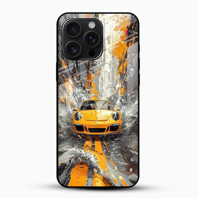 Lemon Porsche Car Glass Case