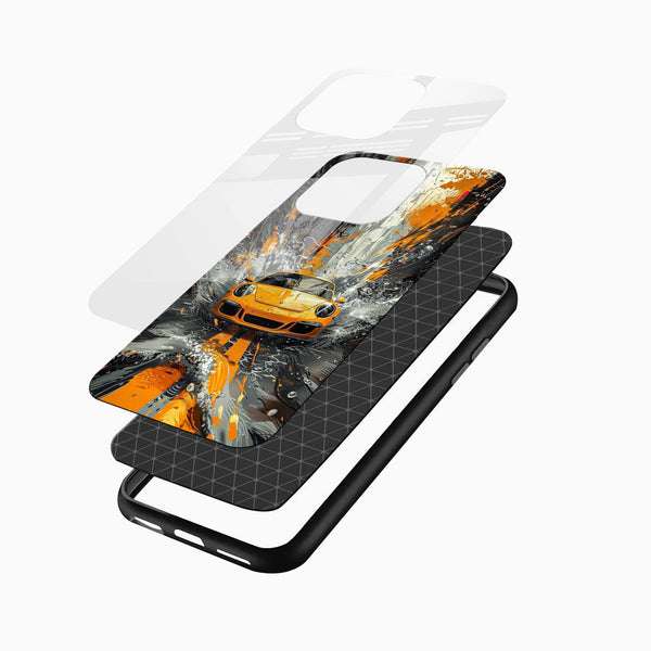 Lemon Porsche Car Glass Case - Cover Stall