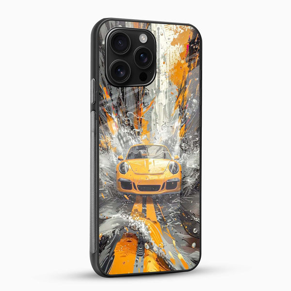 Lemon Porsche Car Glass Case - Cover Stall