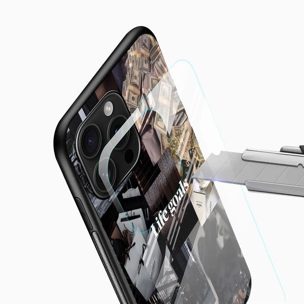 Life Goals Glass Mobile Cover - Cover Stall