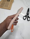 Peach MagSafe Soft TPU Case with Orange Finger Grip - Cover Stall