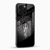 Mahadev Trishul Glass Mobile Case – Shiva Mandala Design