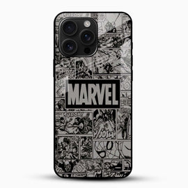 Marvel Logo Glass Phone Case