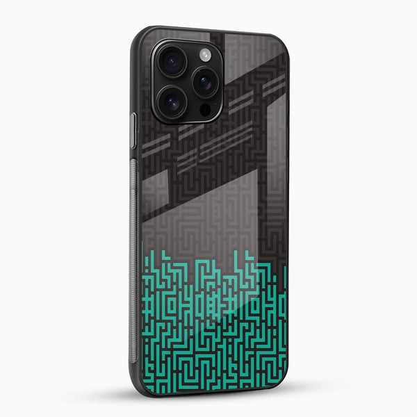 Neo Maze Printed Glass Mobile Cover – Geometric Case - Cover Stall