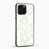 Mint Green Floral Aesthetic Glass Mobile Cover - Cover Stall