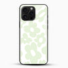 Mint Green Floral Aesthetic Glass Mobile Cover - Cover Stall
