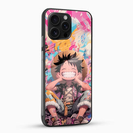 Monkey D. Luffy Smiling Glass Mobile Case – One Piece Anime Art Design