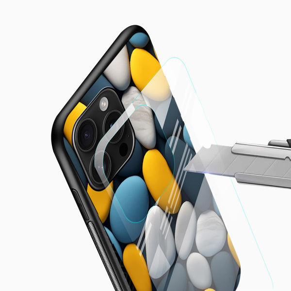 MultiColor Pebbles Glass Case - Cover Stall