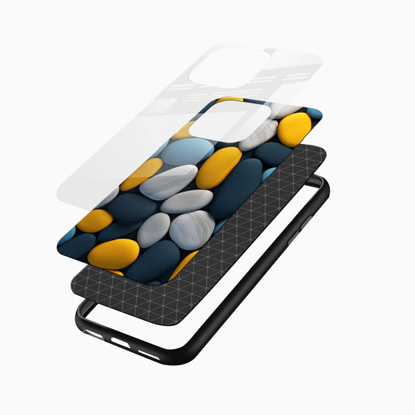 MultiColor Pebbles Glass Case - Cover Stall