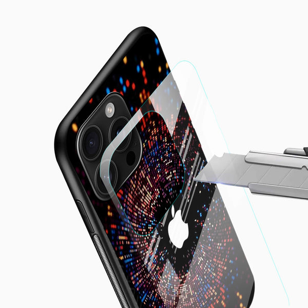 Music Lighting Printed Glass Mobile Cover - Cover Stall