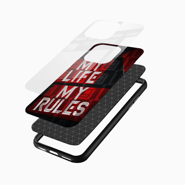 My Life My Rules Glass Case - Cover Stall