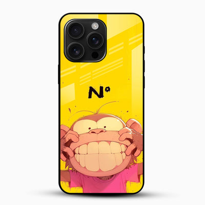 Naughty Monkey Glass Mobile Cover