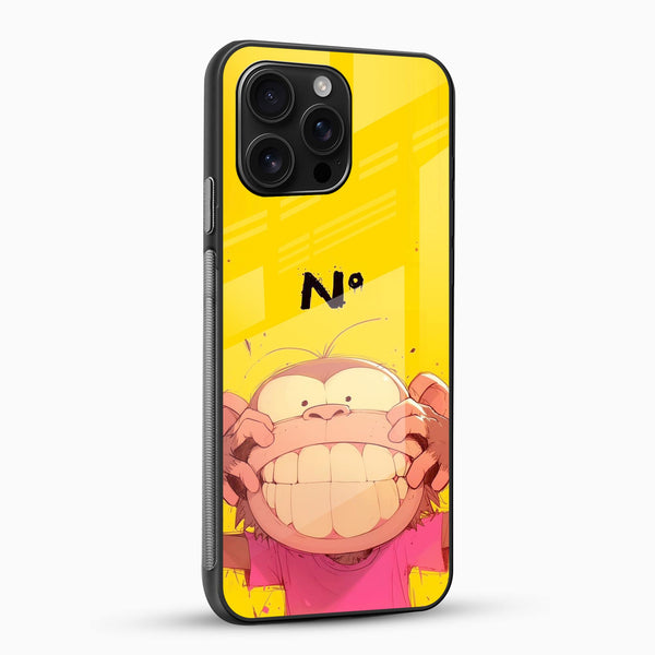 Naughty Monkey Glass Mobile Cover - Cover Stall