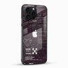 Premium streetwear designer mobile case side angle showing glossy tempered glass finish and slim fit design