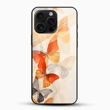 Orange Butterly Glass Mobile Cover