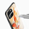 Orange Butterly Glass Mobile Cover - Cover Stall