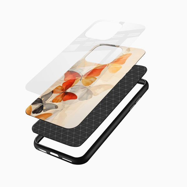 Orange Butterly Glass Mobile Cover - Cover Stall