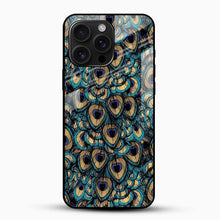 Peacock Feathers Glass Case