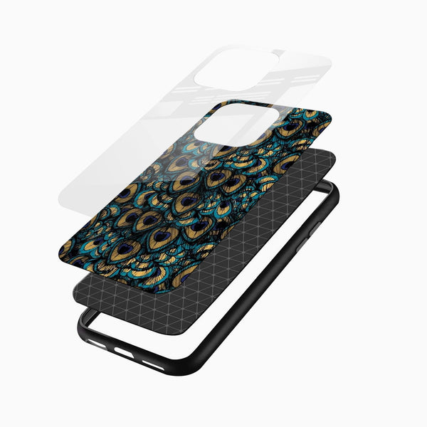 Peacock Feathers Glass Case - Cover Stall