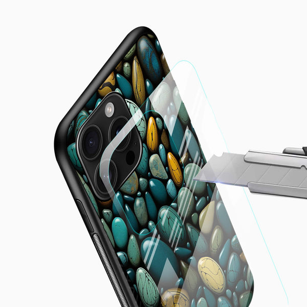 Pebbles Design Glass Case - Cover Stall
