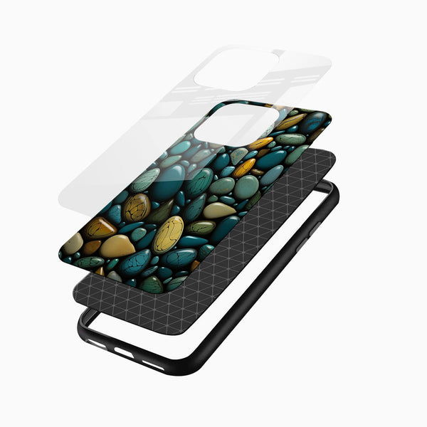 Pebbles Design Glass Case - Cover Stall