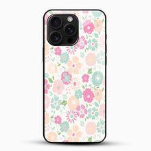 Pastel Floral Glass Mobile Case – Soft Aesthetic Flower Design