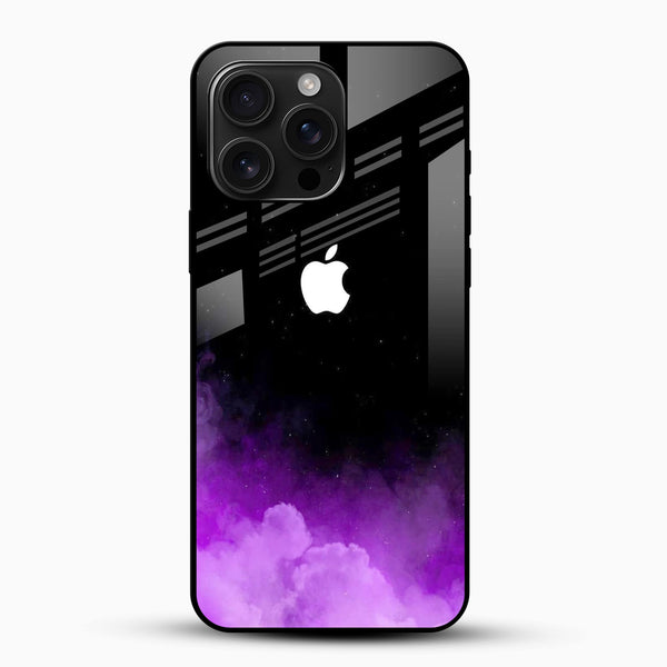 Midnight Purple Cloud Glass Mobile Case – Dark Sky Aesthetic Design - Cover Stall