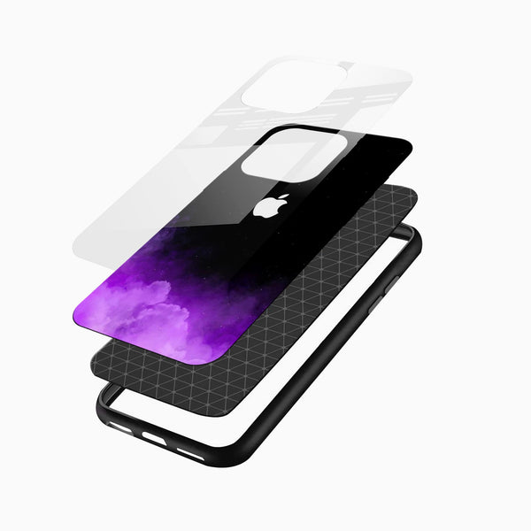 Midnight Purple Cloud Glass Mobile Case – Dark Sky Aesthetic Design - Cover Stall