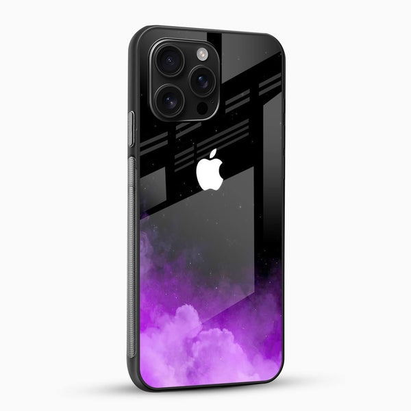 Midnight Purple Cloud Glass Mobile Case – Dark Sky Aesthetic Design - Cover Stall