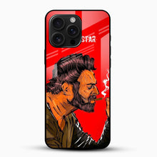 Rebel Star Prabhas Glass Mobile Cover – Bold Cinematic Illustration Design
